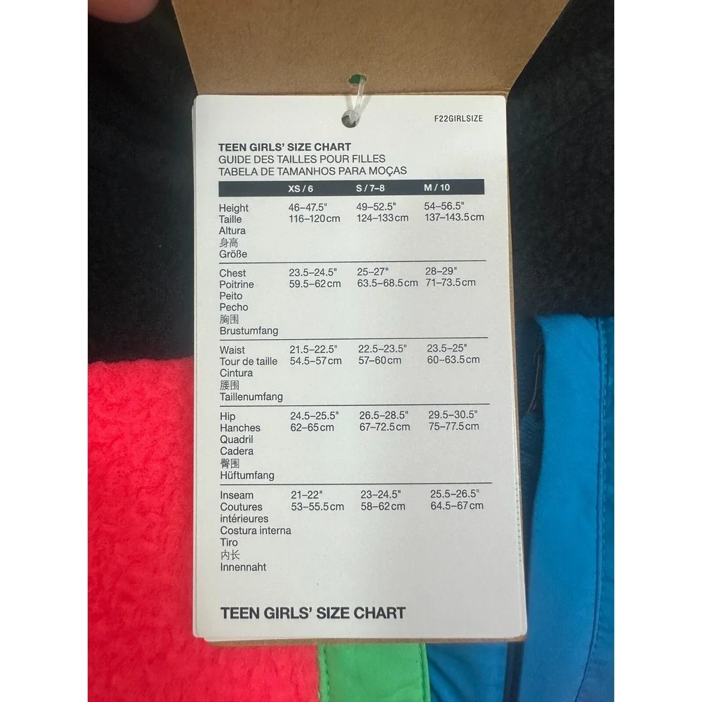 The North Face Girl's XL Snap Fleece Mashup Jacket Pink/Green NWT $99 New - Picture 7 of 9